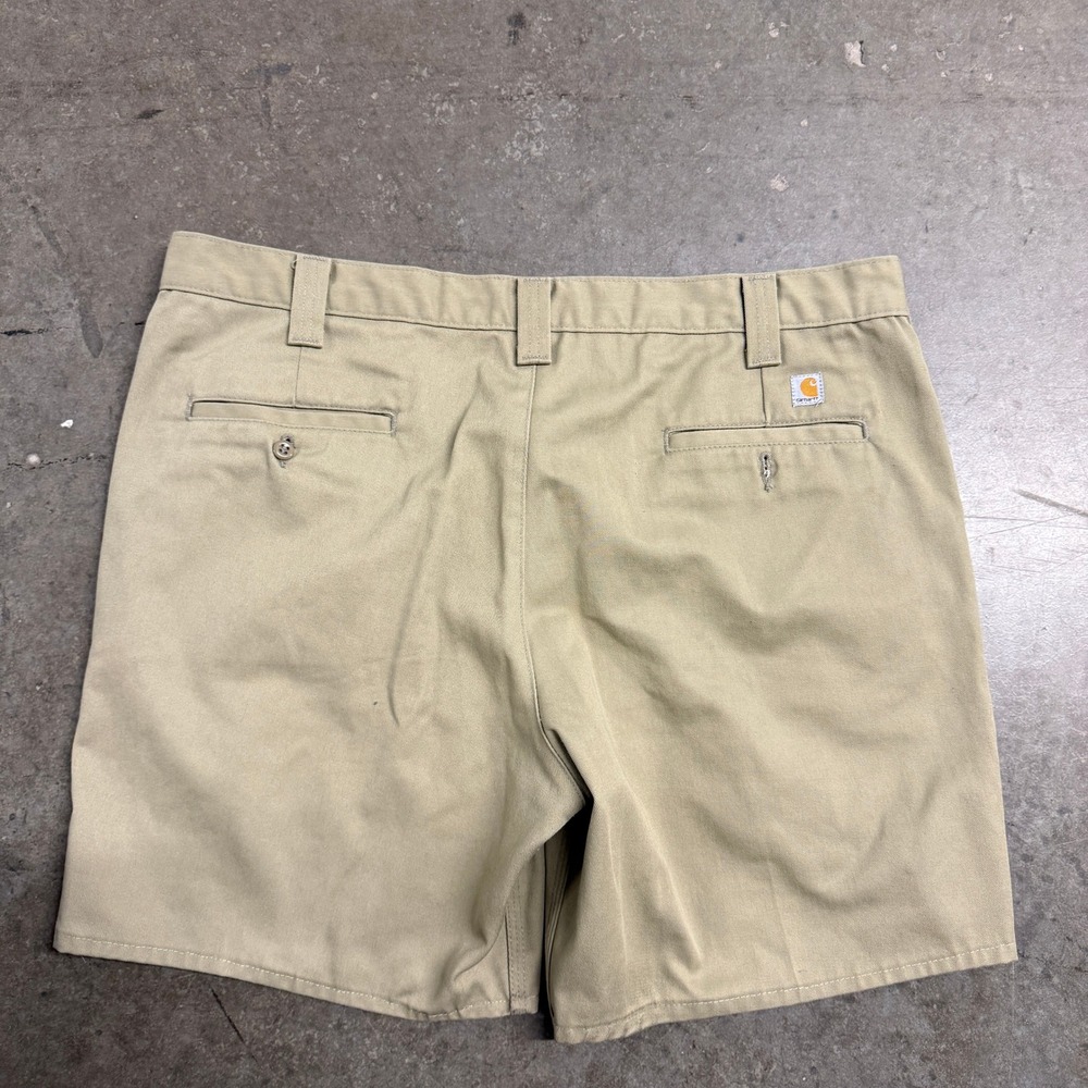 Carhartt Mens Tan Khaki Canvas Work Shorts Size 36 8 Inch Inseam 2218